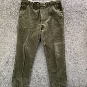 Peter Christian Pants Mens 38x30 Measured Corduroy Green 57239 Tag: 40x34